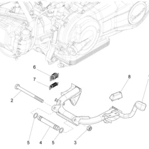 Caballete central Vespa LX / S 125 2012-2013