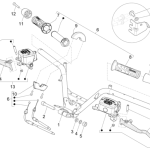 Maneta freno delantero Piaggio MP3