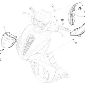 Faro delantero completo Piaggio Medley