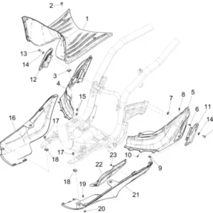 Par de estribos pasajero derecho Piaggio Liberty
